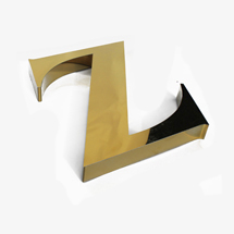 Polished Gold 3D Office Sign